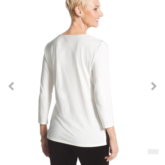 ZENERGY Elsie Beaded Paisley Top Chicos size 2 is US 12/L - Picture 5 of 10